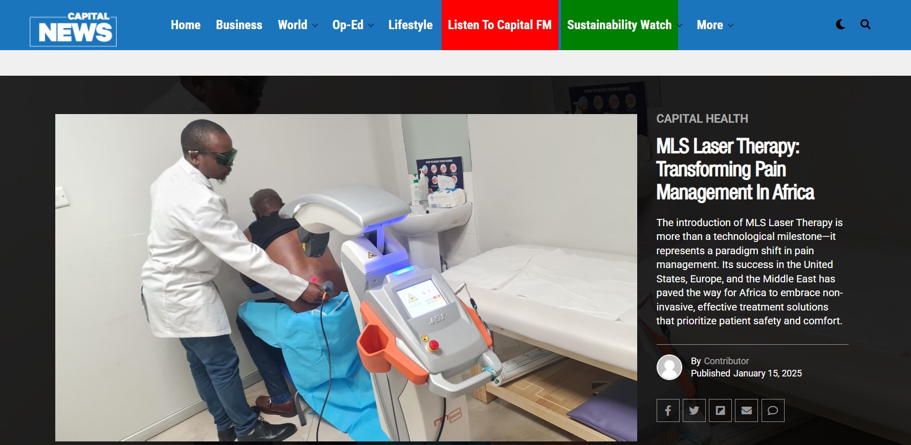 Capital News - M8 laser in Kenya