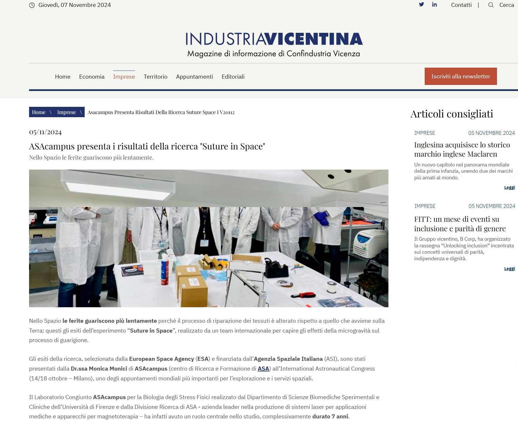 Industria VIcentina - ASAcampus & UNIFI