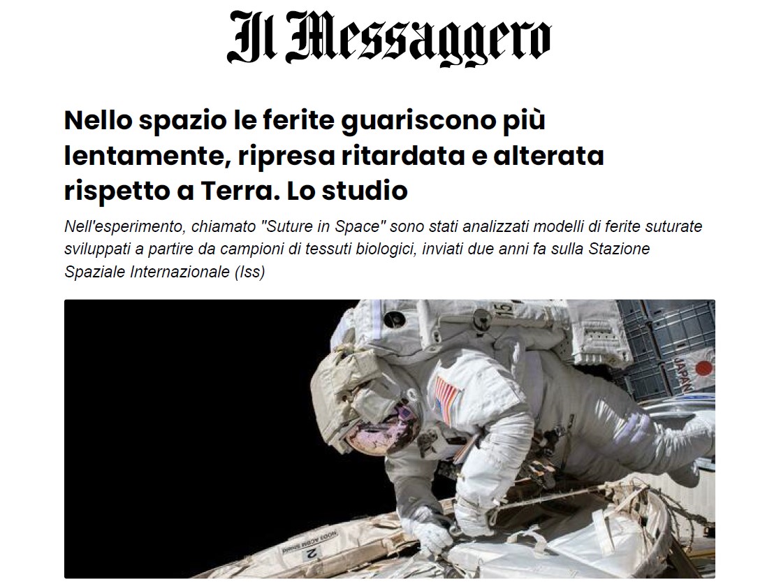 Il Messaggero - ASAcampus & Suture in Space