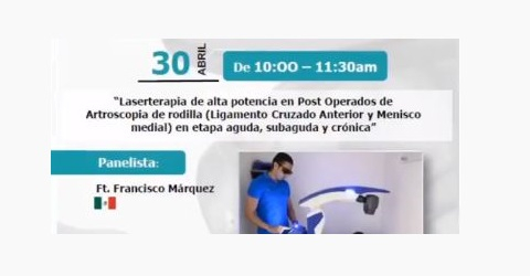 Webinar | Láser M6 de Alta potencia en Post Operados de Artroscopia de rodilla en etapa aguda, subaguda y crónica