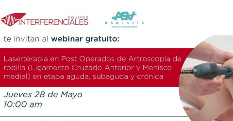 Webinar | Laserterapia en post operados de artroscopia de rodilla en etapa aguda, subaguda y cronica